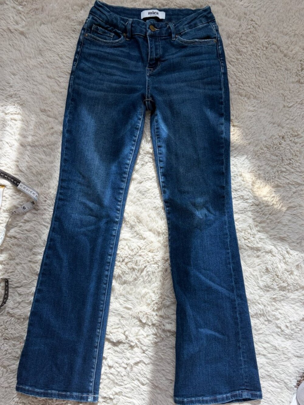 Mica Denim Dark Wash Mid Rise Bootcut Flare Jeans - Size 25